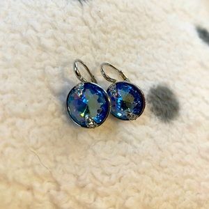 Swarovski blue Globe earrings